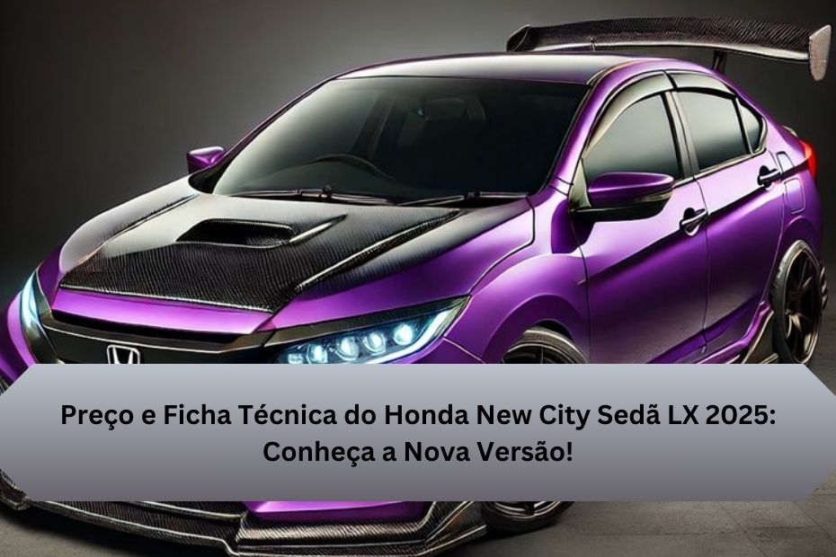 Preço e Ficha Técnica do Honda New City Sedã LX 2025: Conheça a Nova Versão!